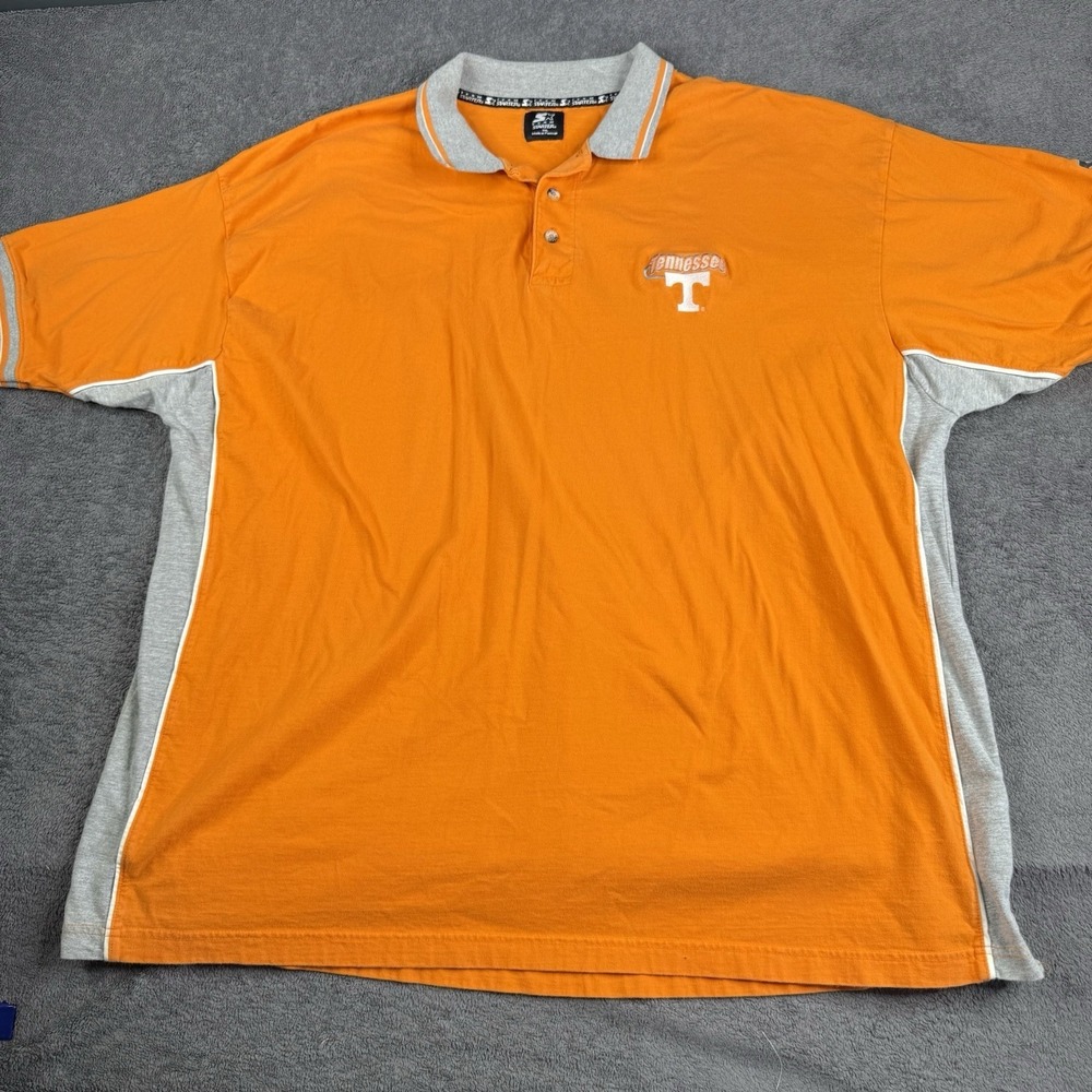 VTG 90s Tennessee Vols Volunteers Golf Polo Shirt‎ Size 3XL Starter Orange